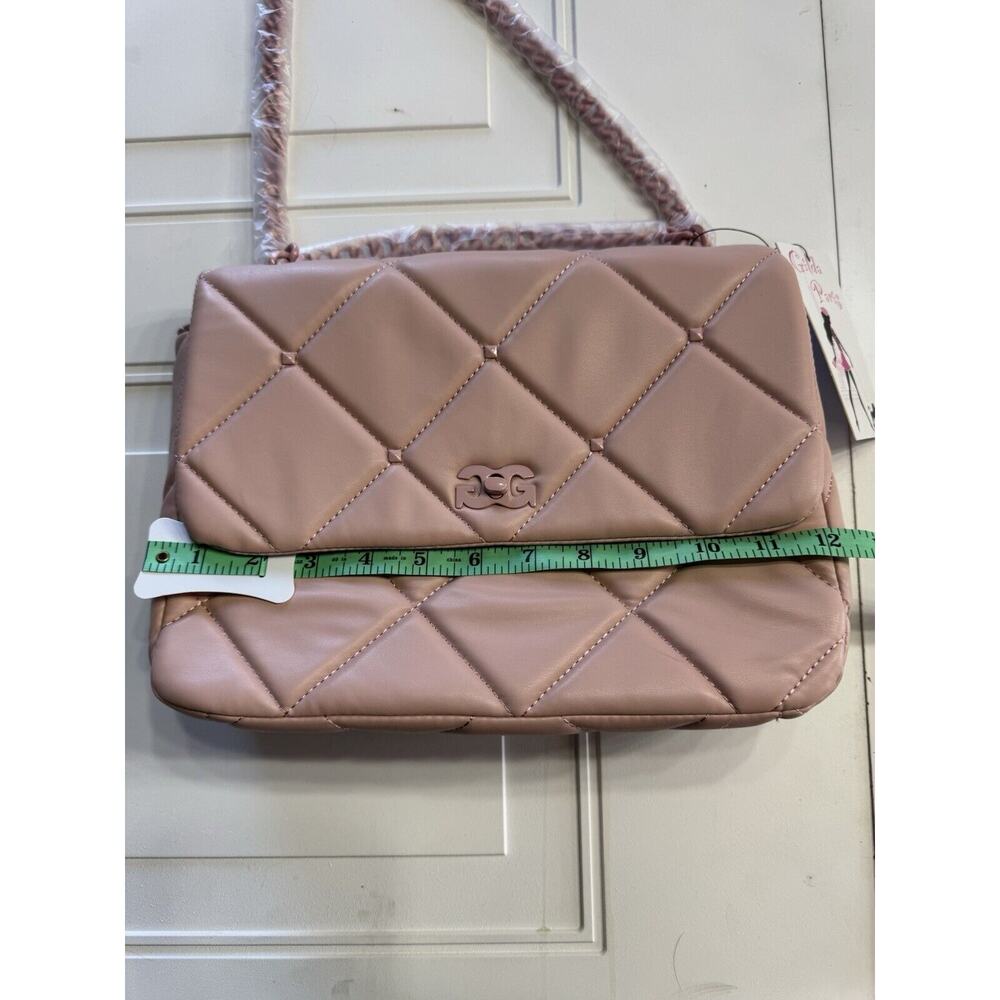 Gilda Paris Quilted Blush Pink Crossbody Purse Chain Strap Medium NWT MSRP $140 - Picture 6 of 6